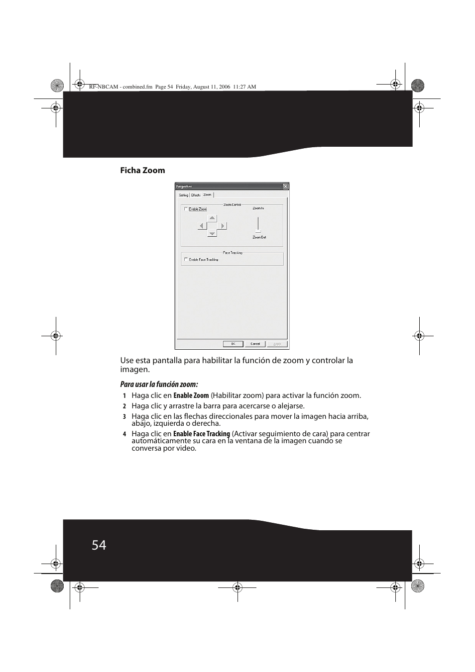 RocketFish RF-NBCAM User Manual | Page 54 / 62