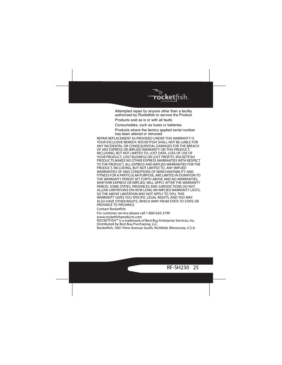 RocketFish RF-SH230 User Manual | Page 25 / 80