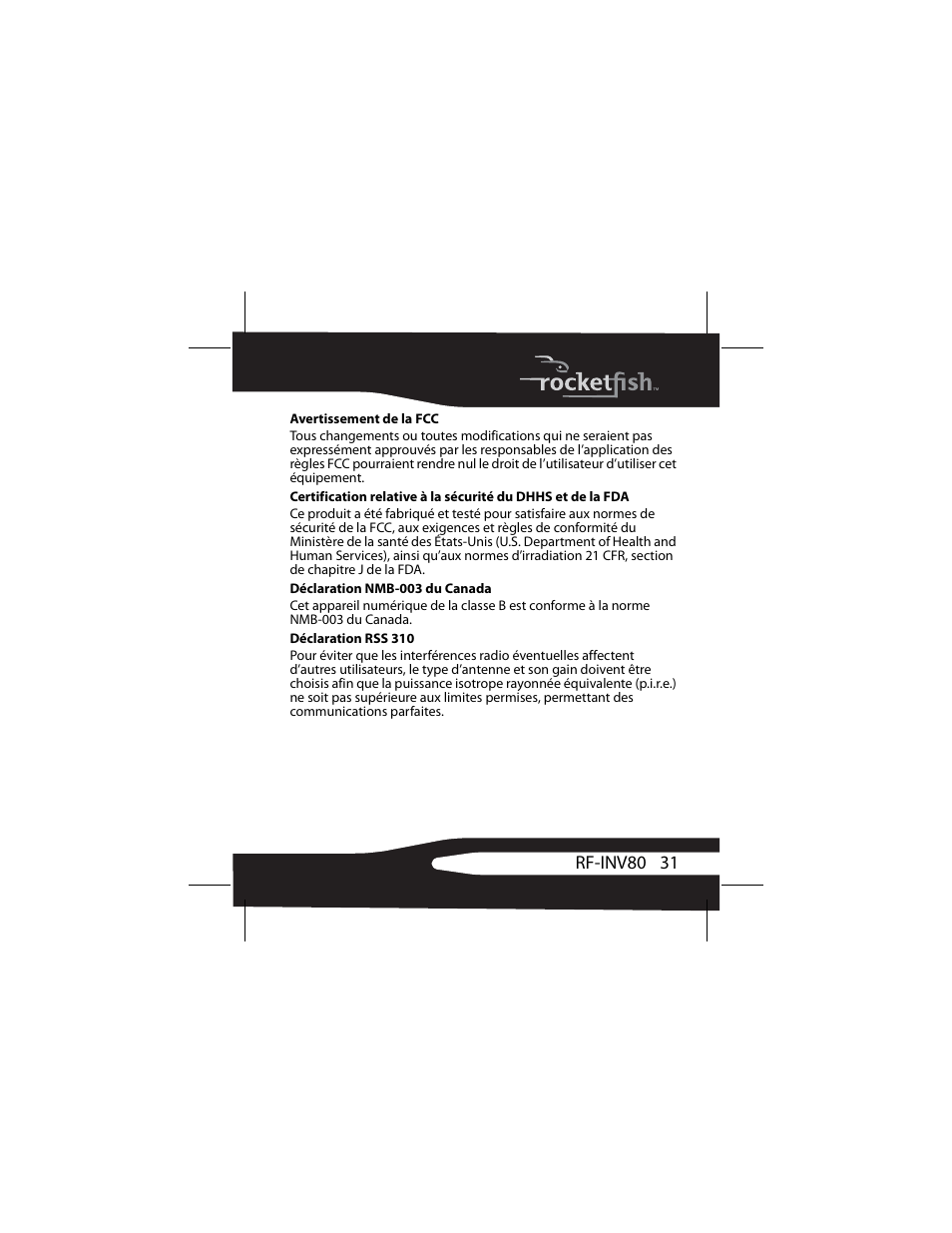 RocketFish 3RF-INV80 User Manual | Page 31 / 56