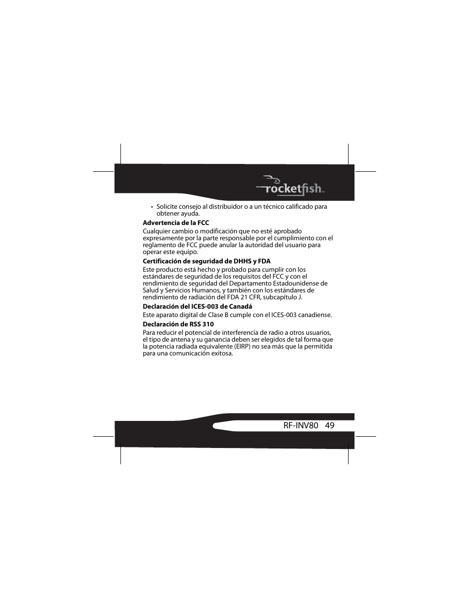 RocketFish 3RF-INV80 User Manual | Page 49 / 56