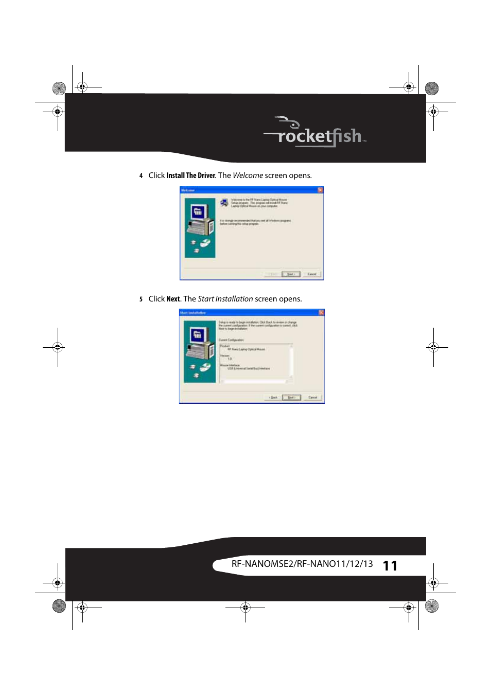 RocketFish RF-NANOMSE2/RF-NANO11/12/13 User Manual | Page 11 / 28