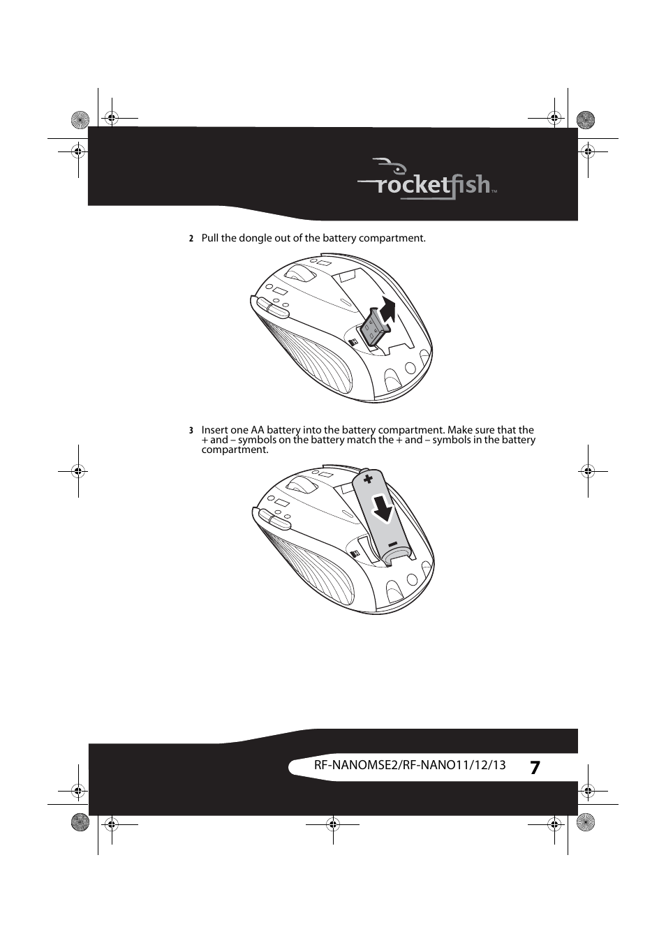 RocketFish RF-NANOMSE2/RF-NANO11/12/13 User Manual | Page 7 / 28