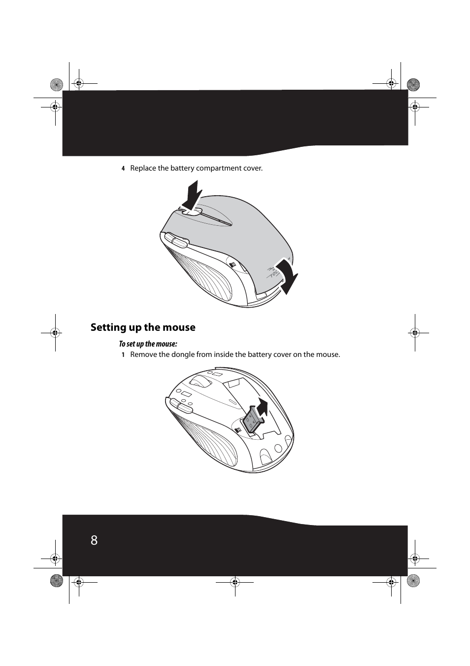Setting up the mouse | RocketFish RF-NANOMSE2/RF-NANO11/12/13 User Manual | Page 8 / 28