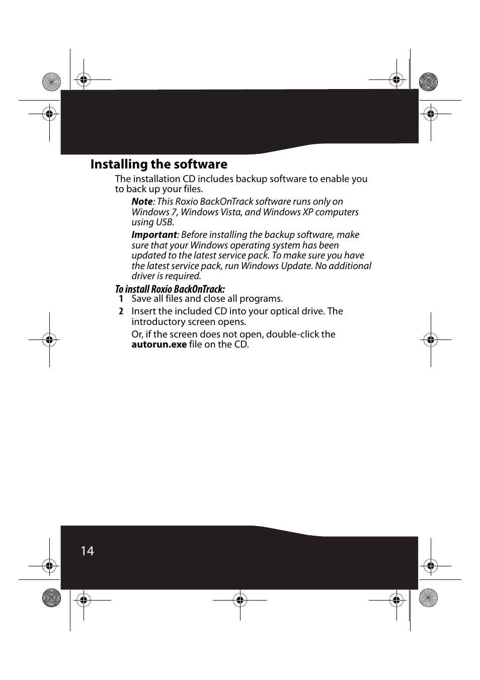 Installing the software, 14 installing the software | RocketFish RF-AHD35 User Manual | Page 14 / 36