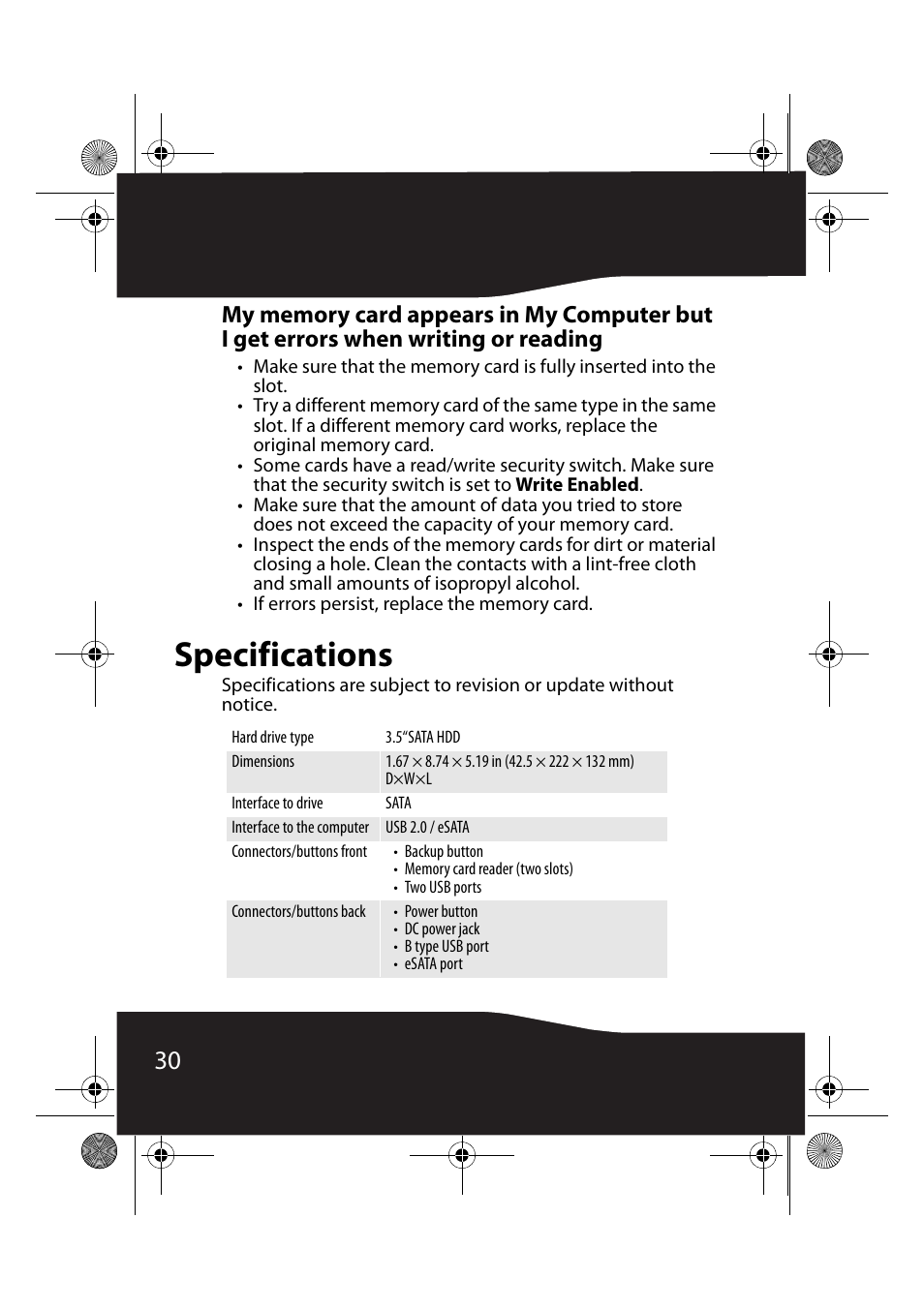 Specifications | RocketFish RF-AHD35 User Manual | Page 30 / 36