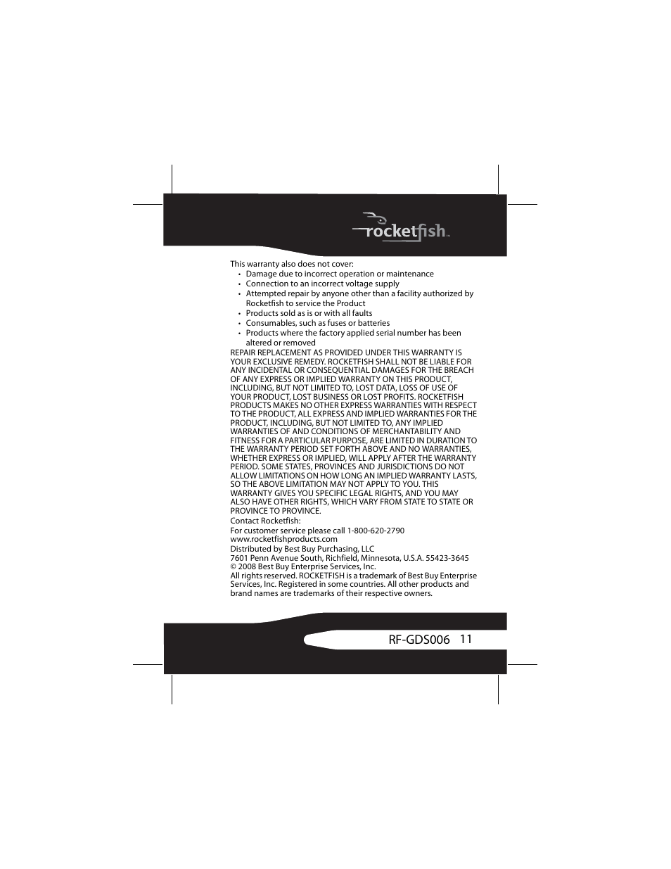 RocketFish DS Lite RF-GDS006 User Manual | Page 11 / 16