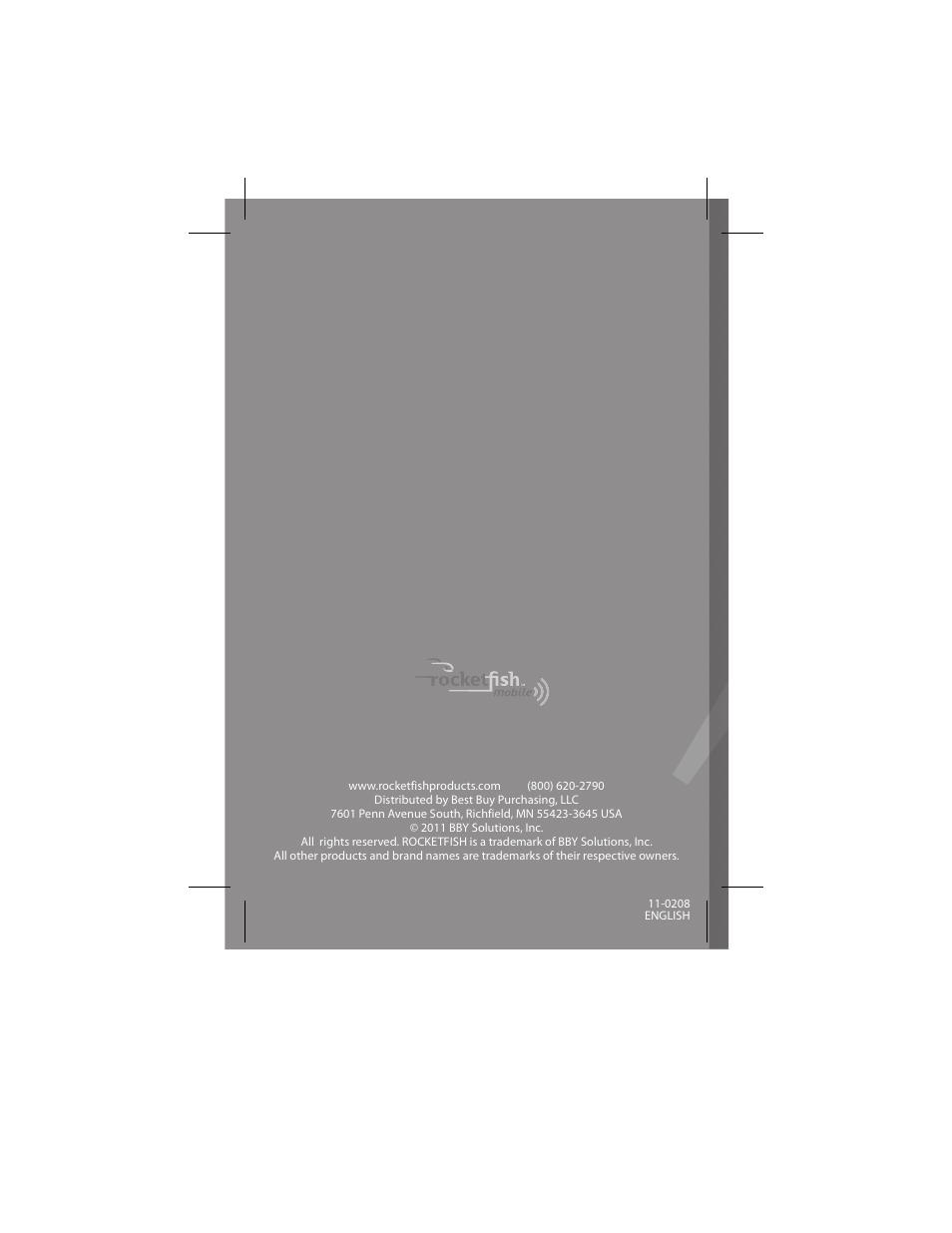RocketFish RF-MAB2 User Manual | Page 20 / 20