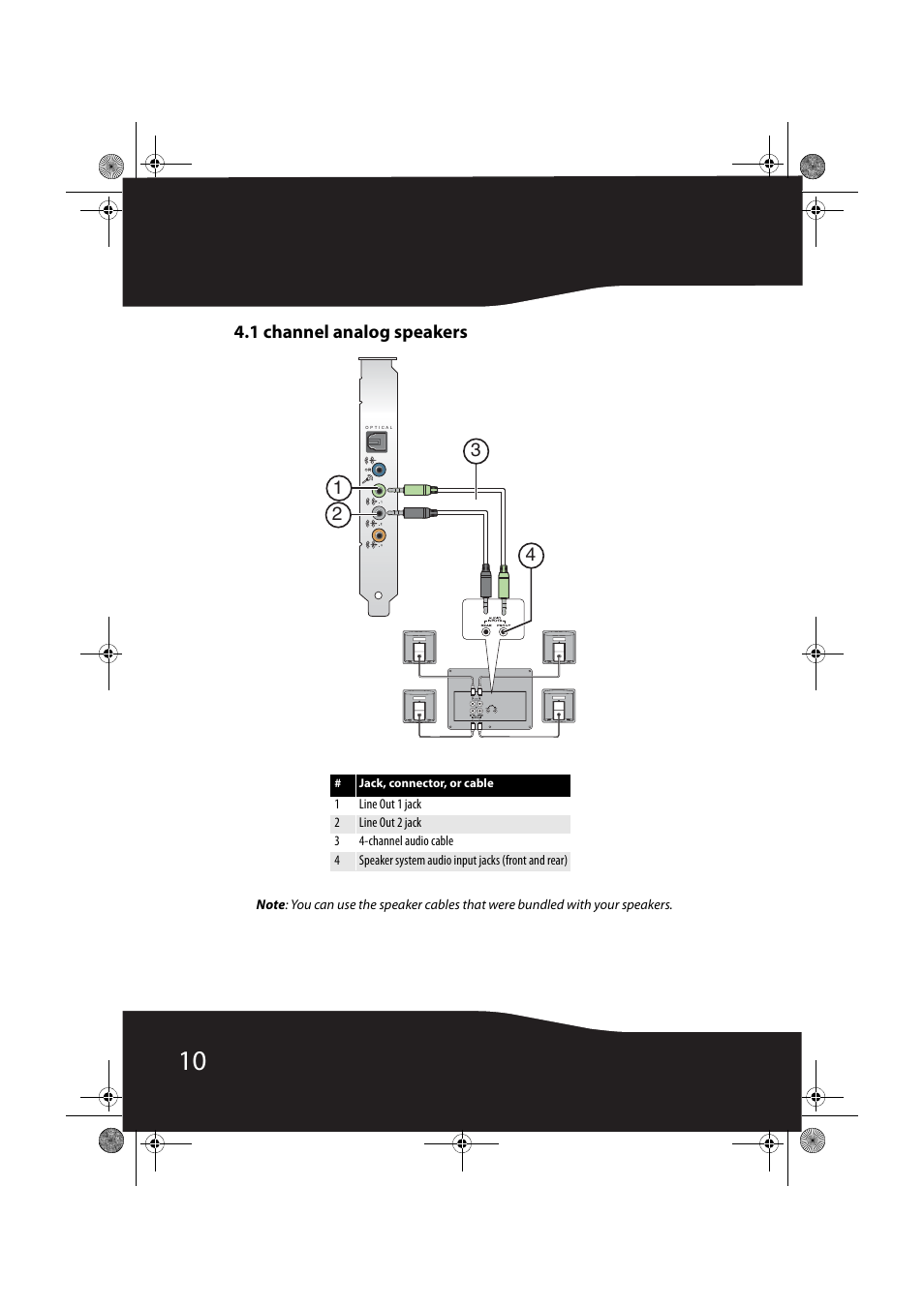 1 channel analog speakers | RocketFish RF-71SDC User Manual | Page 10 / 27