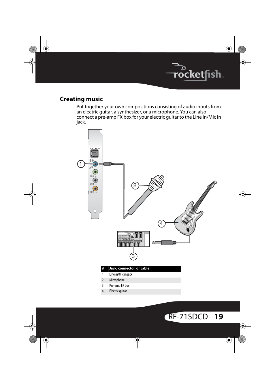 Creating music, 19 rf-71sdcd | RocketFish RF-71SDC User Manual | Page 19 / 27