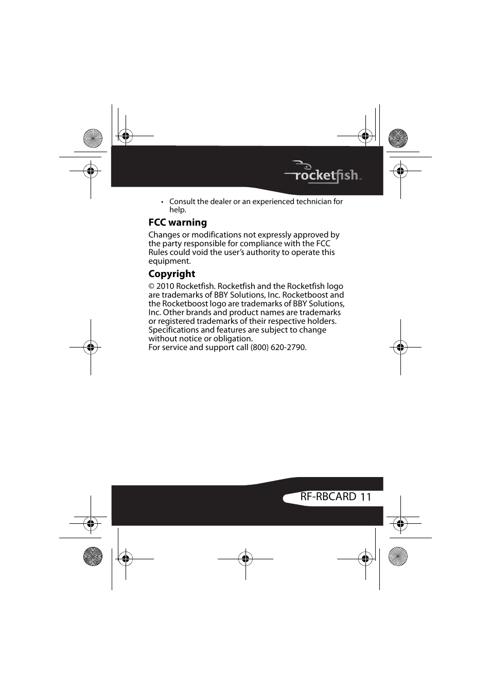 11 rf-rbcard | RocketFish ROCKETBOOST RF-RBCARD User Manual | Page 11 / 20