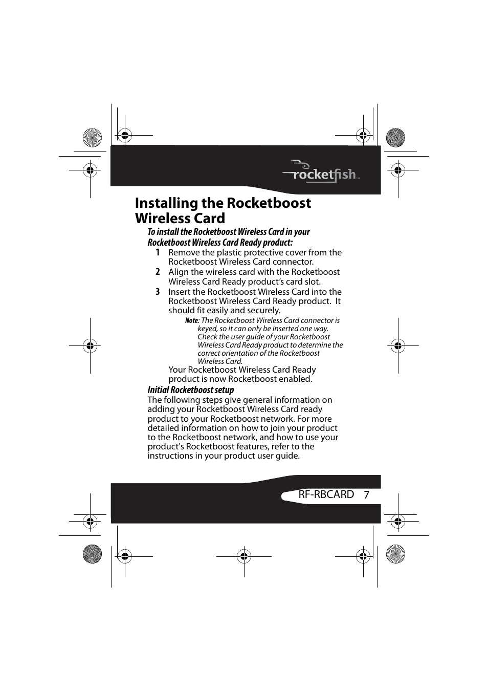 Installing the rocketboost wireless card | RocketFish ROCKETBOOST RF-RBCARD User Manual | Page 7 / 20
