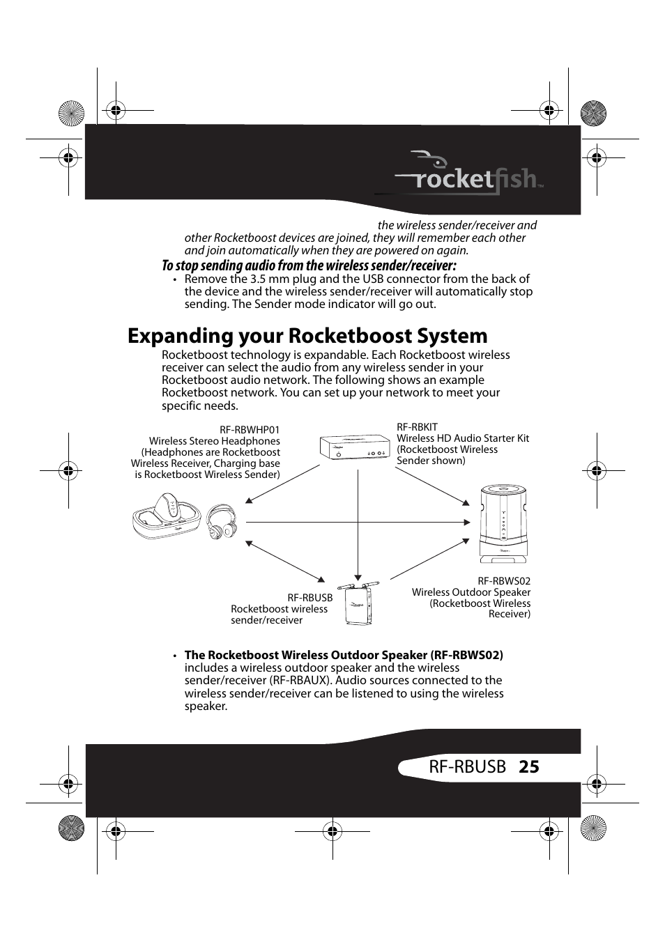 Expanding your rocketboost system, 25 rf-rbusb | RocketFish RF-RBUSB User Manual | Page 25 / 35