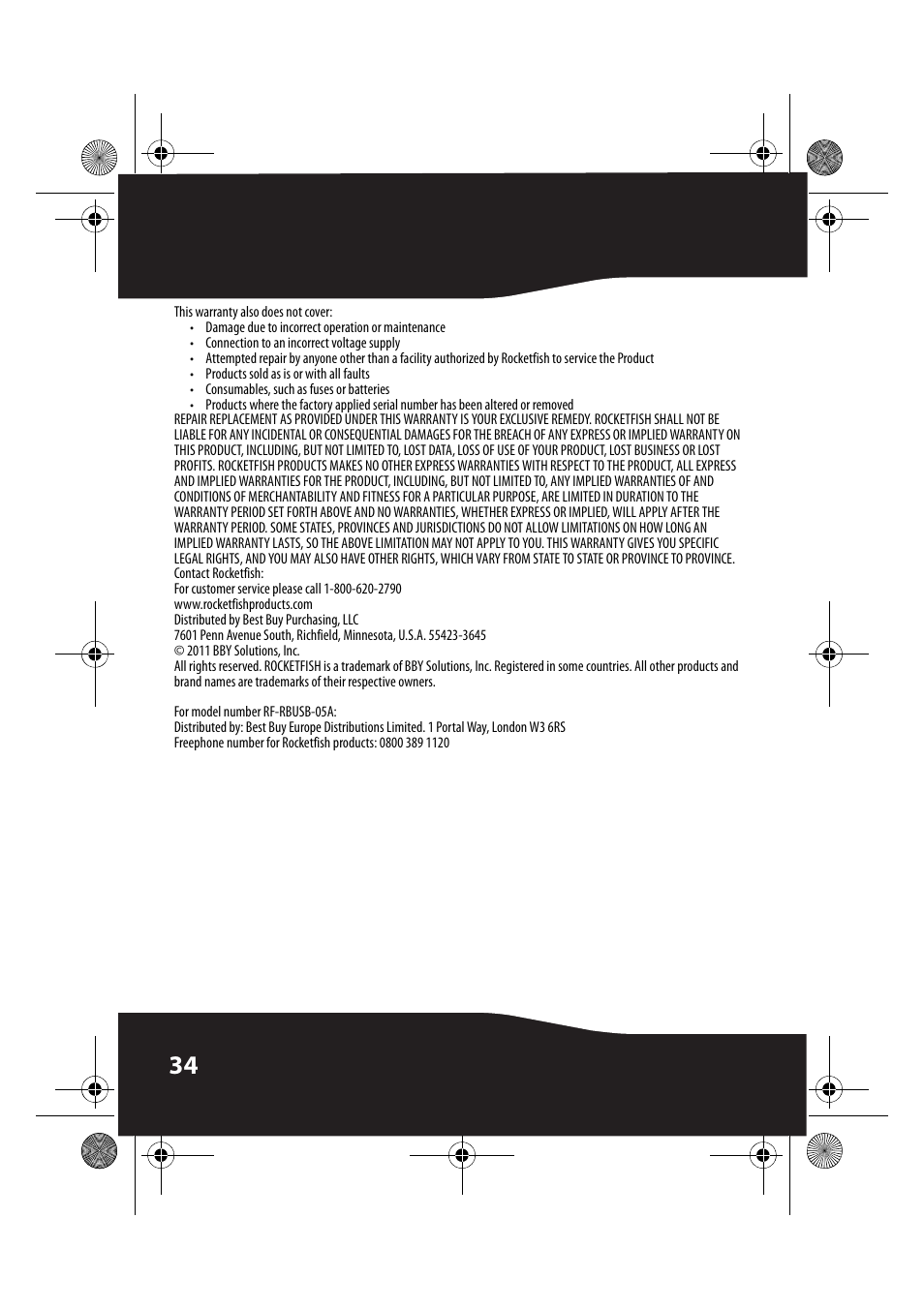 RocketFish RF-RBUSB User Manual | Page 34 / 35