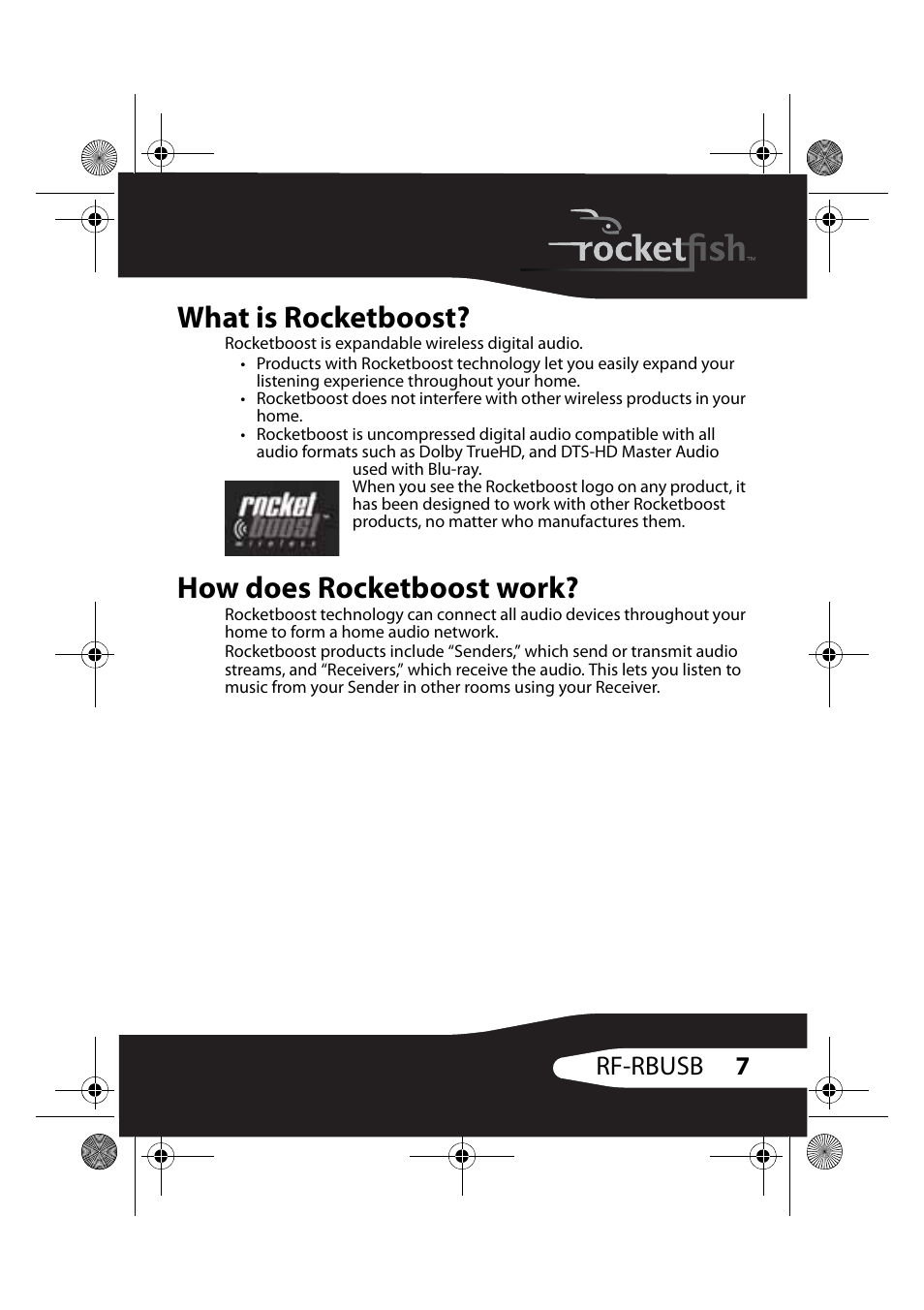 What is rocketboost, How does rocketboost work, 7rf-rbusb | RocketFish RF-RBUSB User Manual | Page 7 / 35