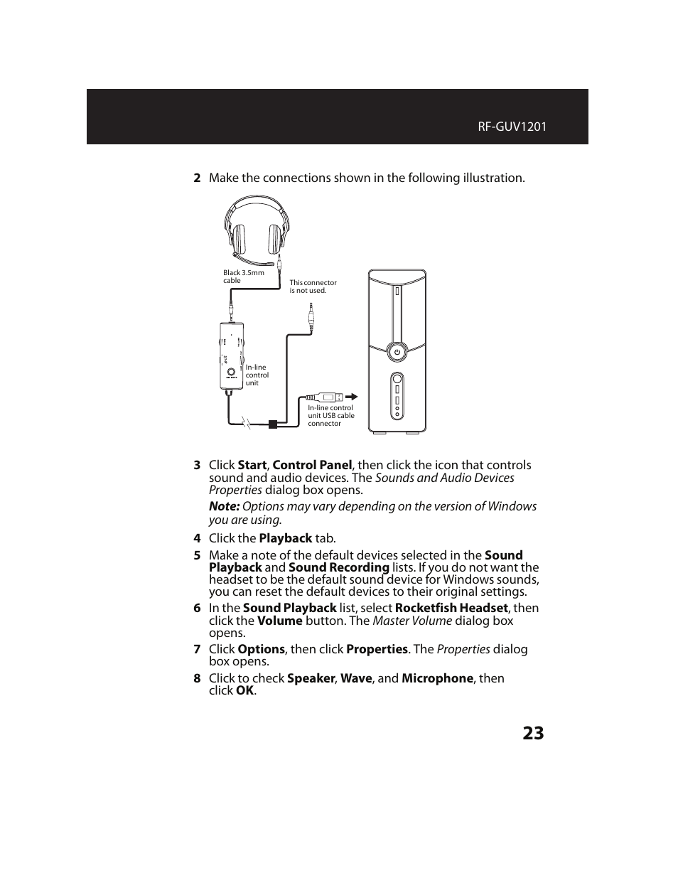 RocketFish RF-GUV1201 User Manual | Page 23 / 32