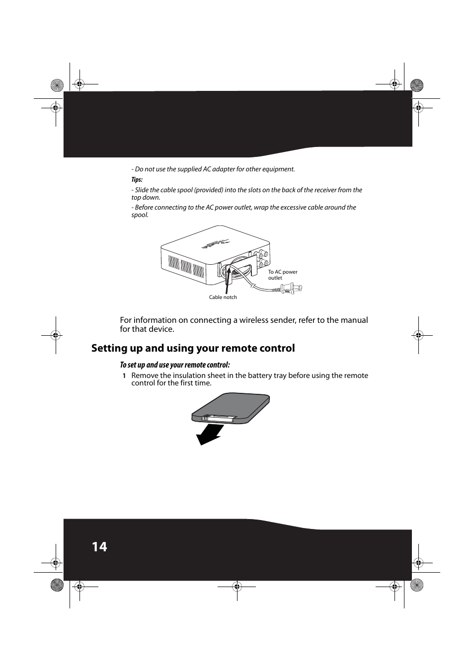 Setting up and using your remote control, To set up and use your remote control | RocketFish ROCKETBOOST RF-RBREC User Manual | Page 14 / 29