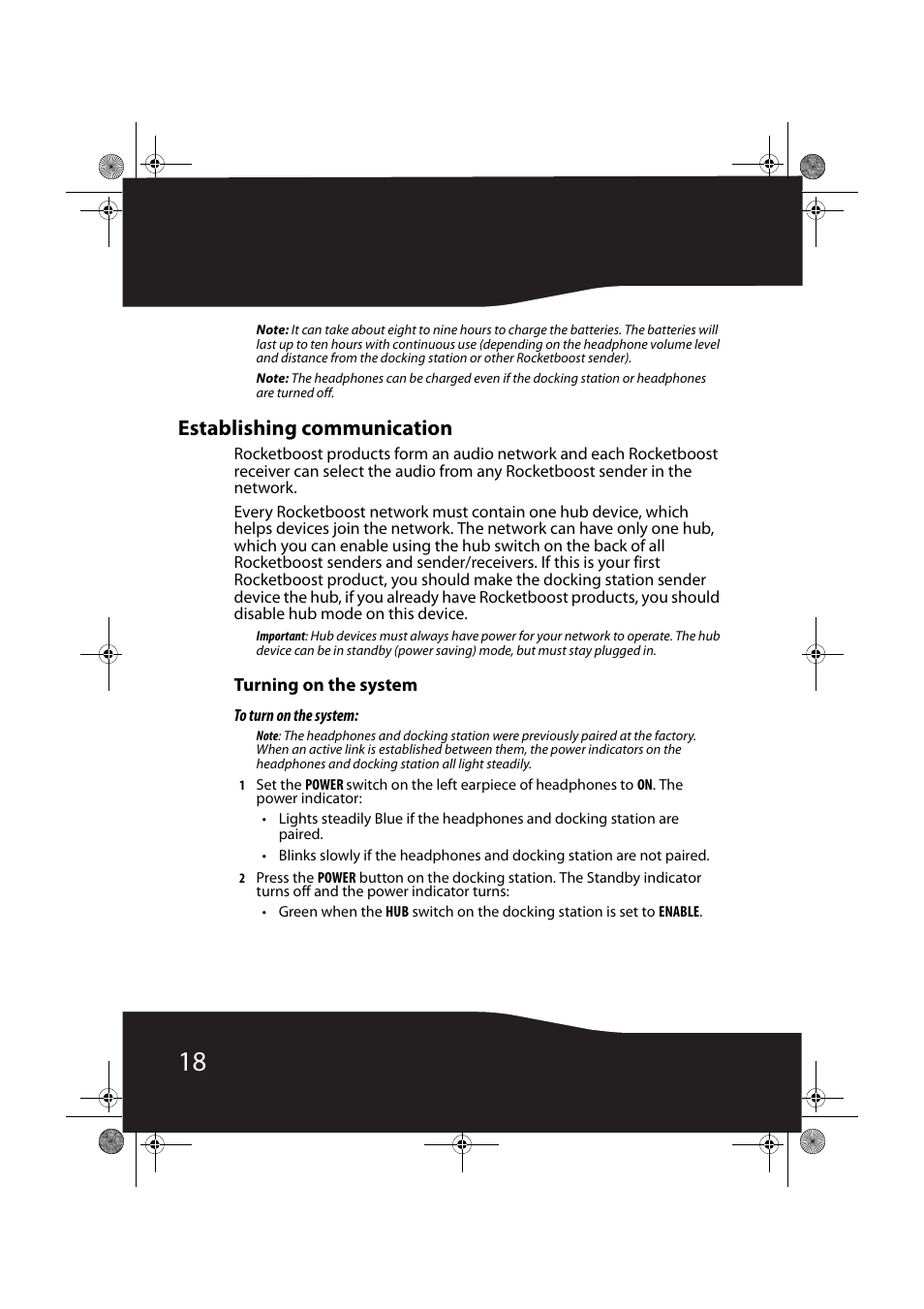 Establishing communication | RocketFish ROCKETBOOST RF-RBWHP01 User Manual | Page 18 / 31