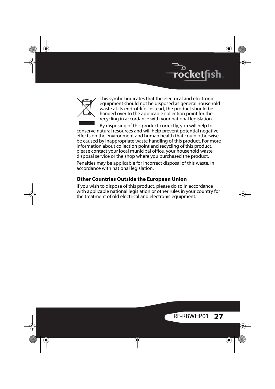 RocketFish ROCKETBOOST RF-RBWHP01 User Manual | Page 27 / 31