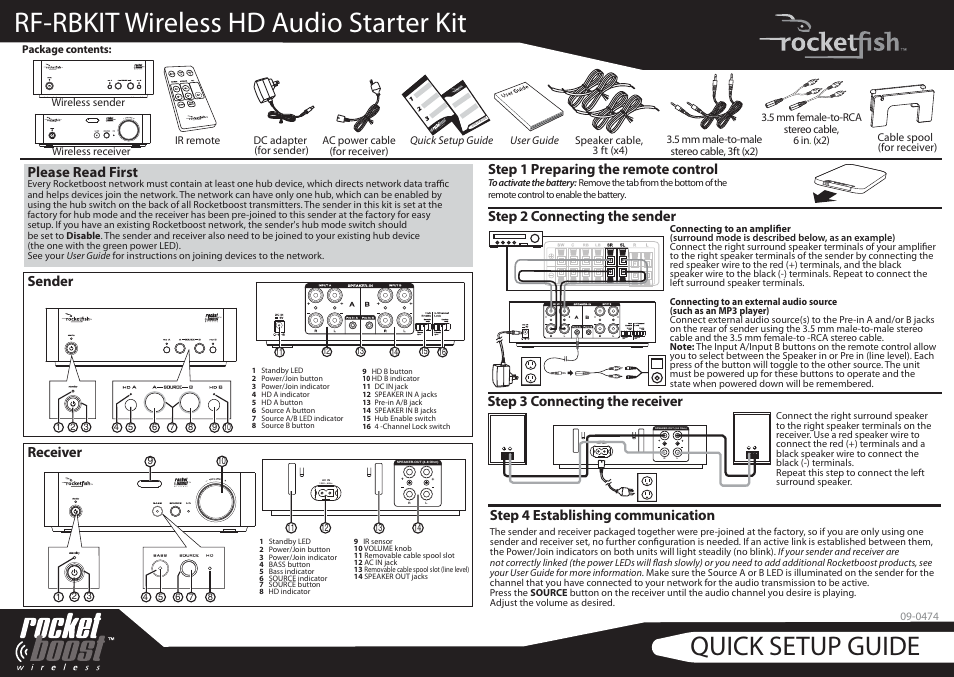 RocketFish Rocketboost 09-0474 User Manual | 2 pages