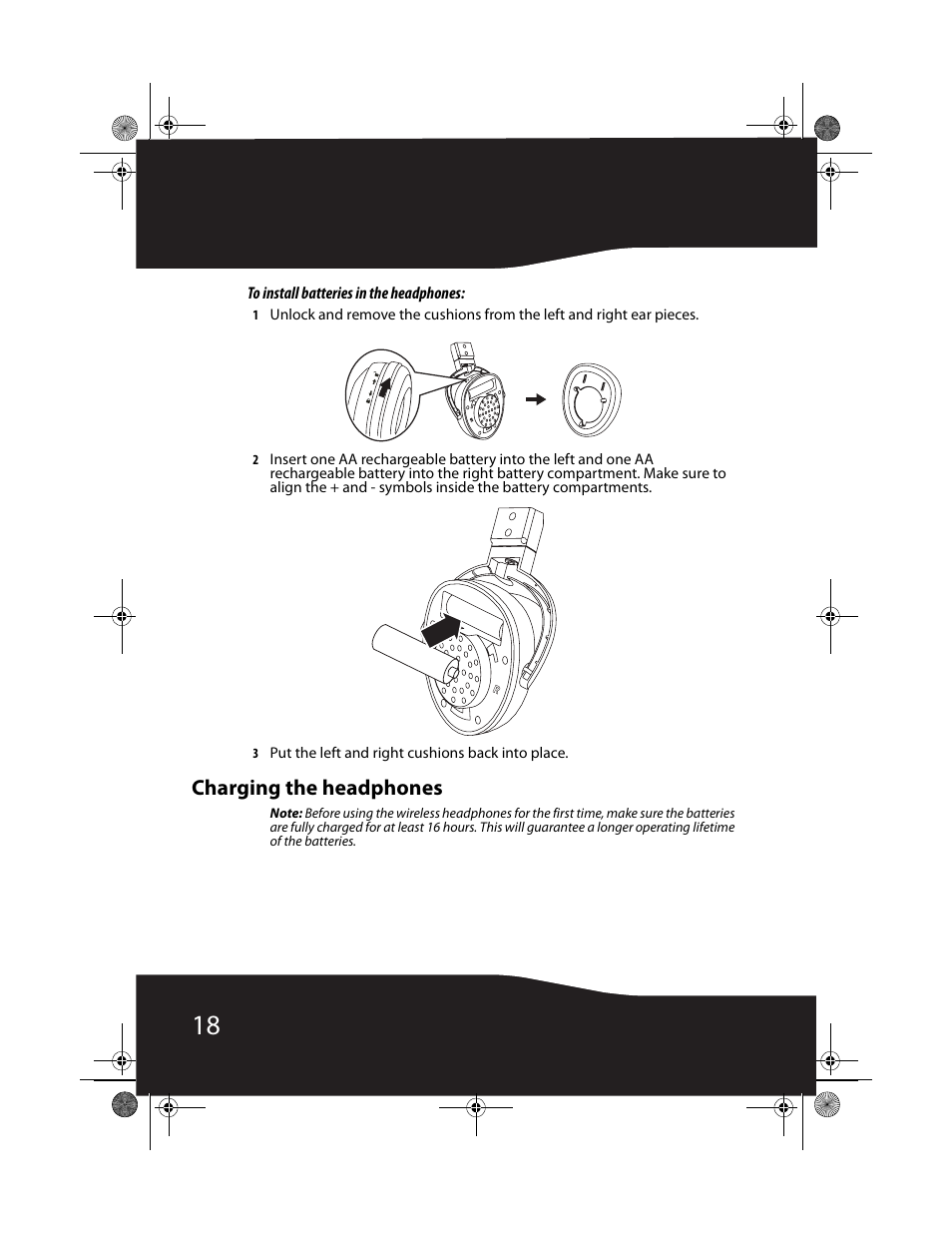 Charging the headphones | RocketFish RF-WHP01 User Manual | Page 18 / 92