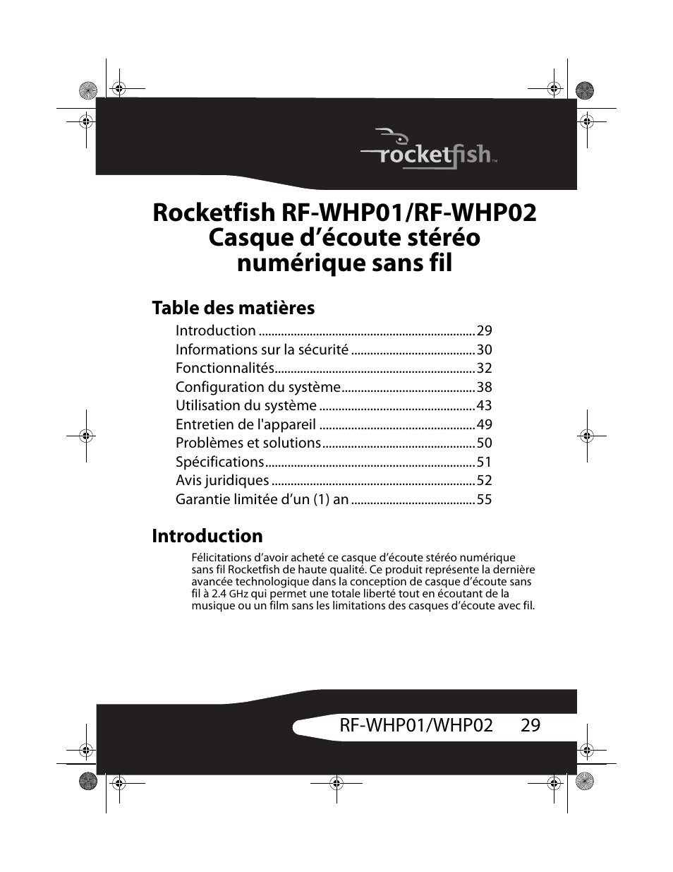 RocketFish RF-WHP01 User Manual | Page 29 / 92