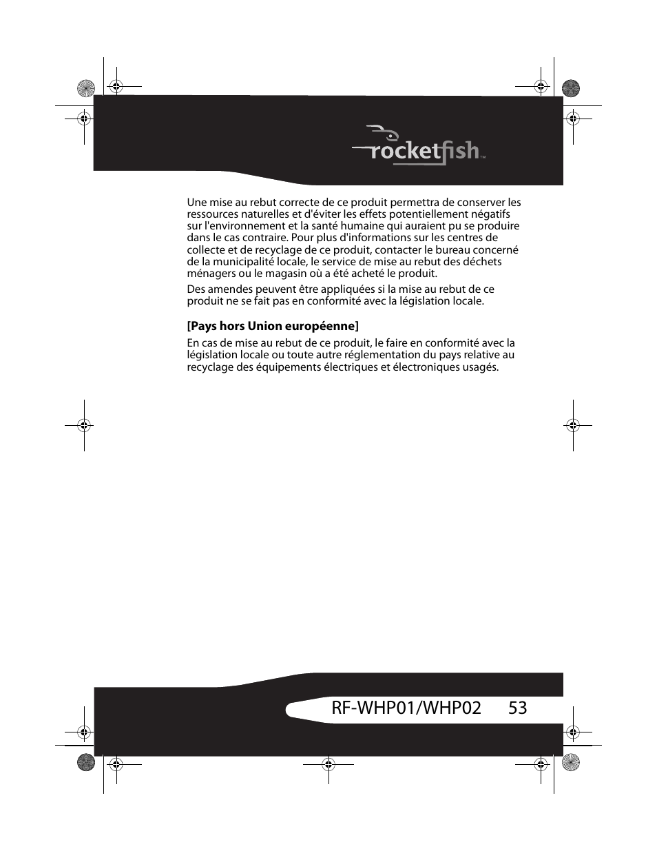 RocketFish RF-WHP01 User Manual | Page 53 / 92