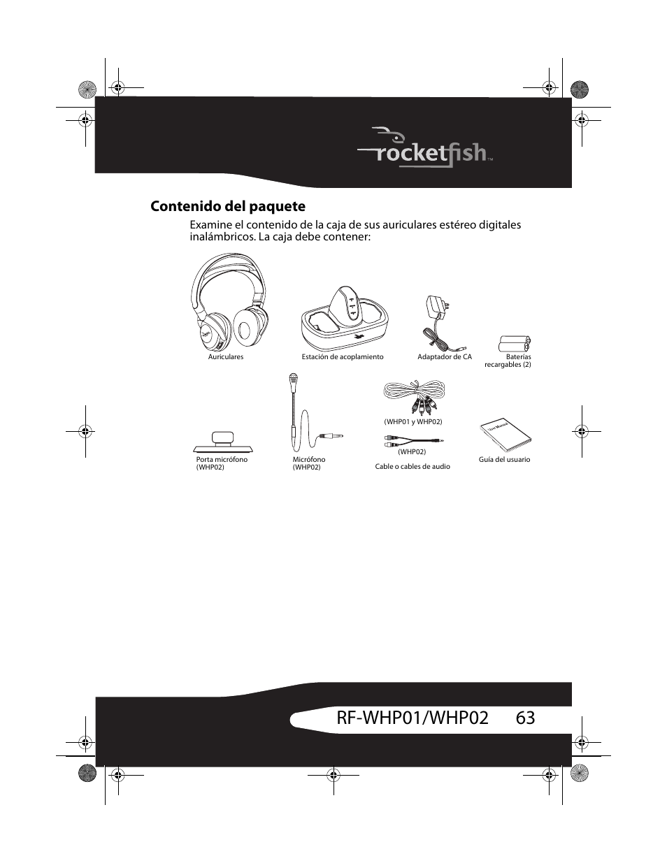 RocketFish RF-WHP01 User Manual | Page 63 / 92