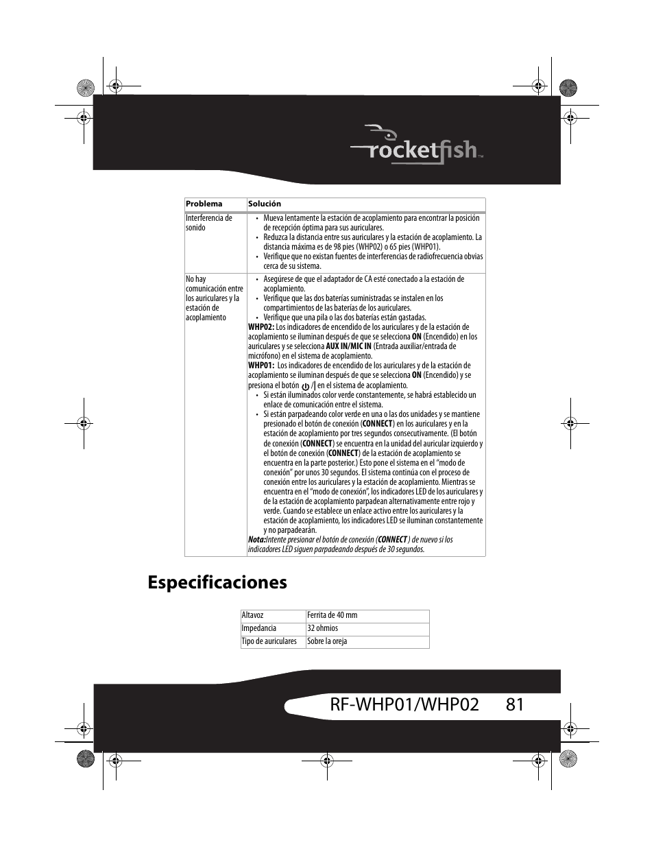 RocketFish RF-WHP01 User Manual | Page 81 / 92
