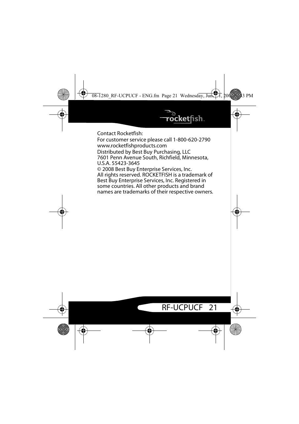 21 rf-ucpucf | RocketFish RF-UCPUCF User Manual | Page 21 / 24