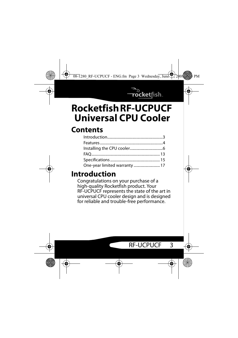 RocketFish RF-UCPUCF User Manual | Page 3 / 24