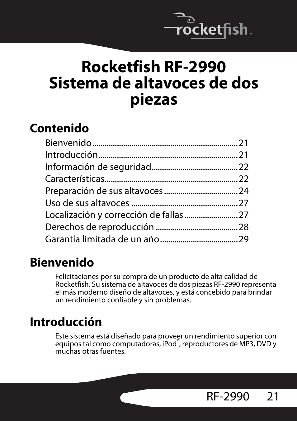 RocketFish RF-2990 User Manual | Page 23 / 34