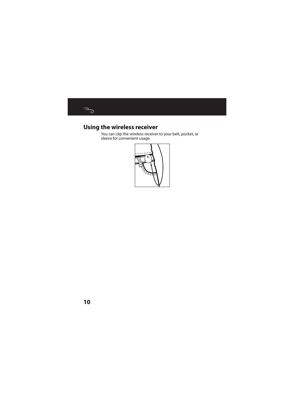Using the wireless receiver | RocketFish RF-GUV1202 User Manual | Page 10 / 36