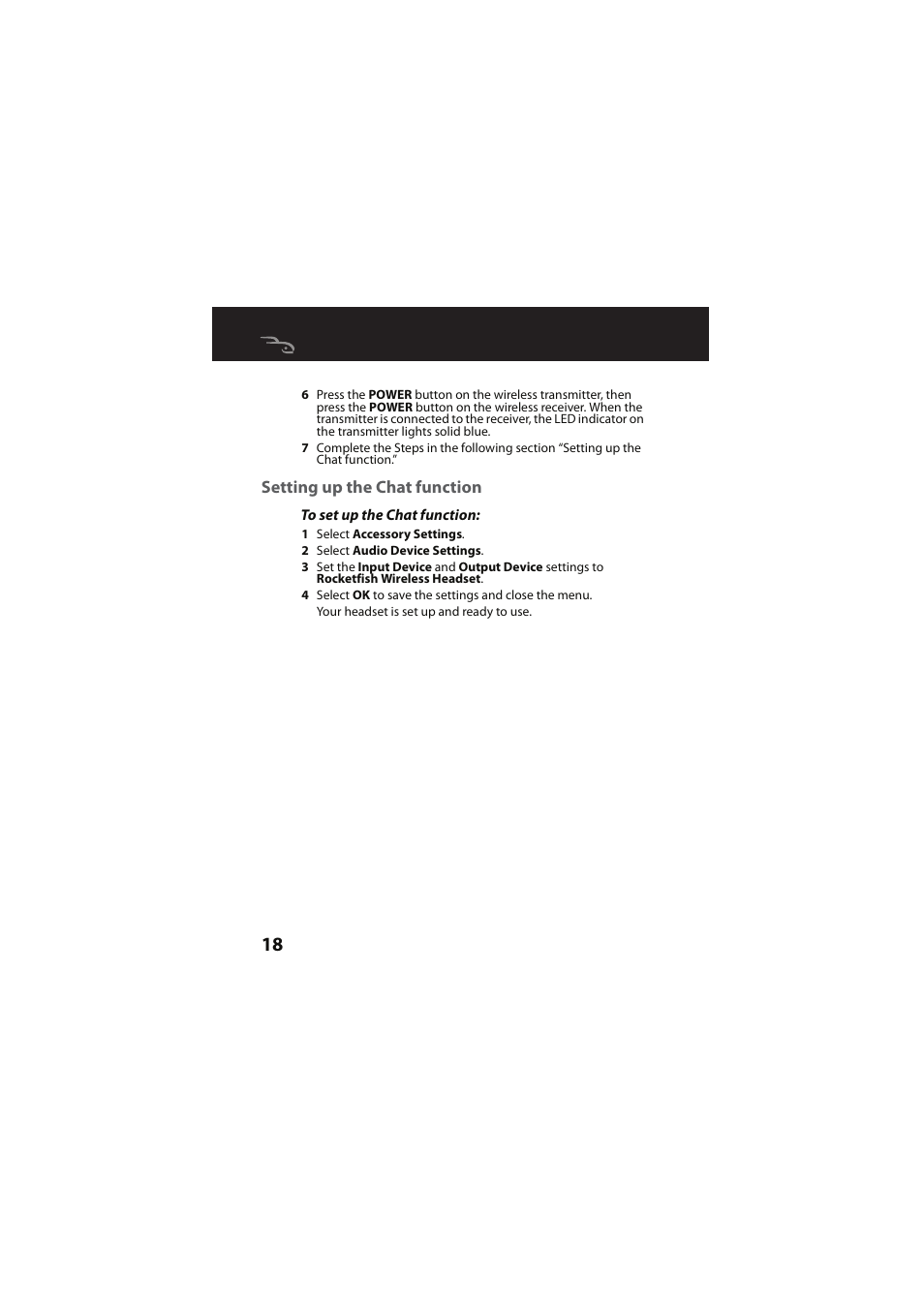 Setting up the chat function | RocketFish RF-GUV1202 User Manual | Page 18 / 36