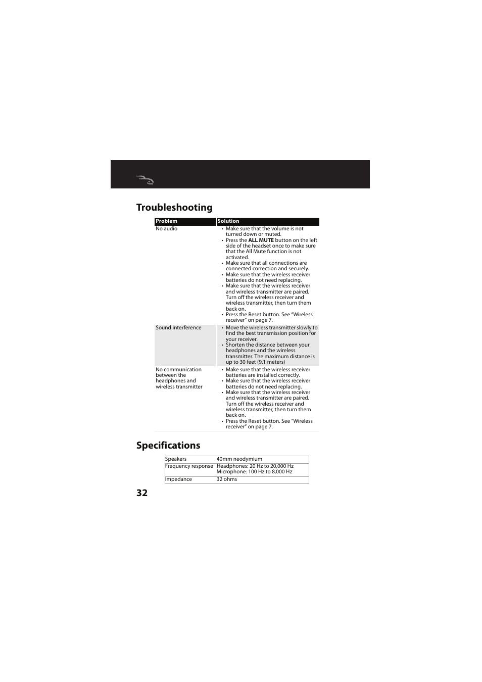 Troubleshooting, Specifications, Troubleshooting specifications | 32 troubleshooting specifications | RocketFish RF-GUV1202 User Manual | Page 32 / 36