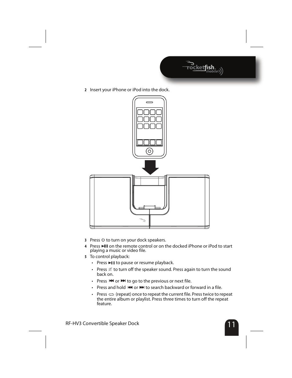 RocketFish RF-HV3 User Manual | Page 11 / 18
