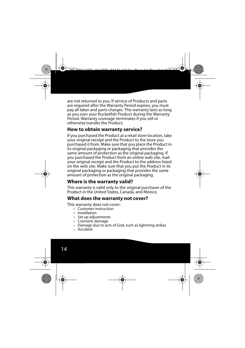 RocketFish RF-RBCARD User Manual | Page 14 / 20
