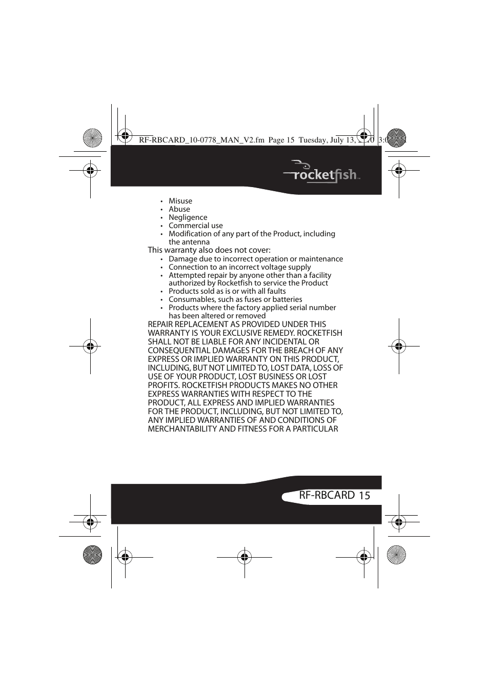 15 rf-rbcard | RocketFish RF-RBCARD User Manual | Page 15 / 20