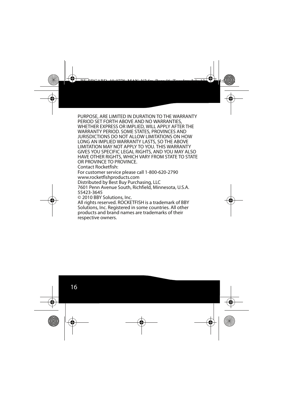 RocketFish RF-RBCARD User Manual | Page 16 / 20