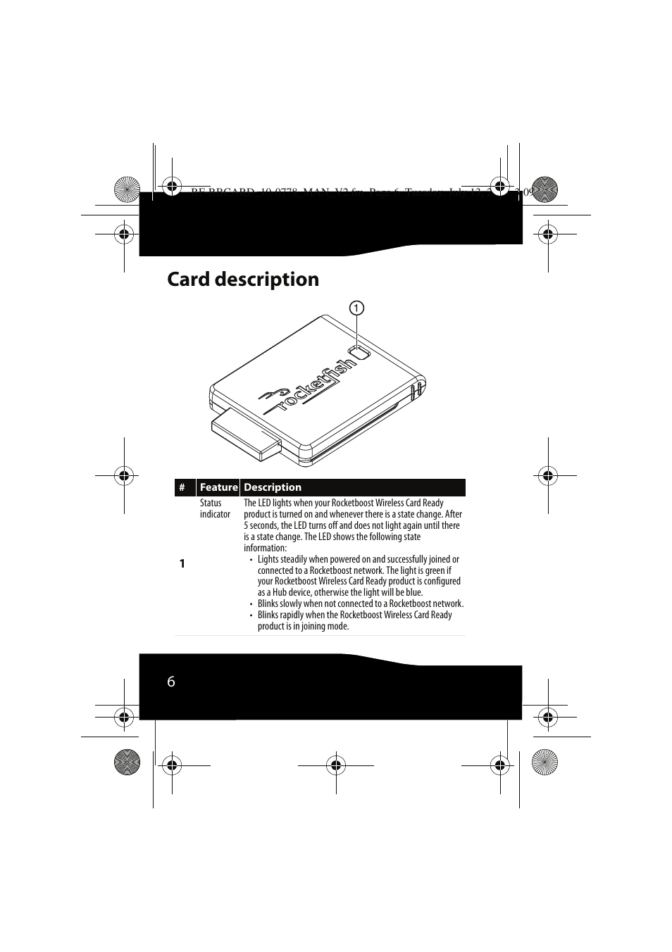 Card description | RocketFish RF-RBCARD User Manual | Page 6 / 20