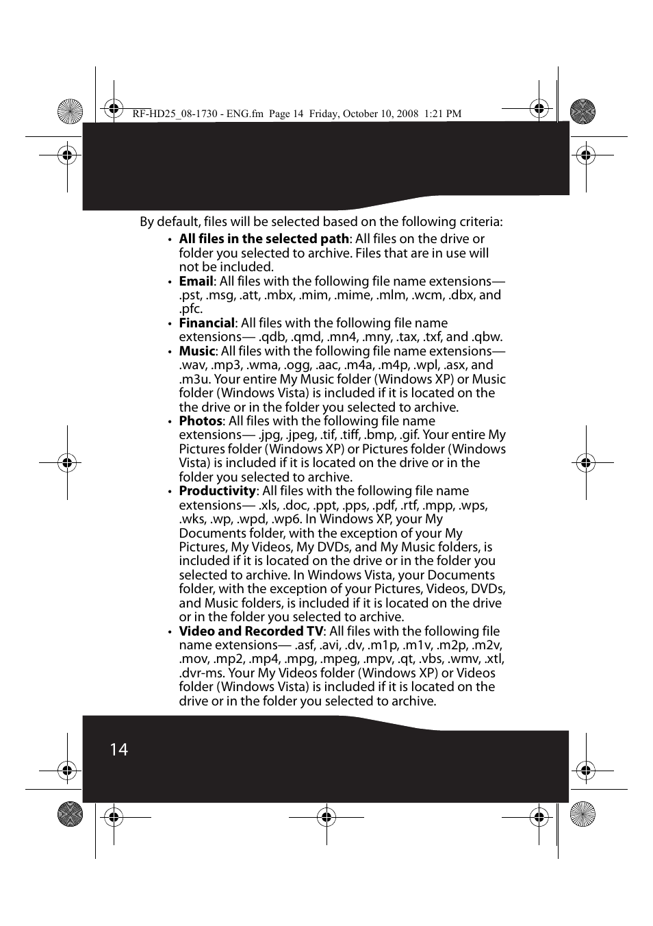 RocketFish RF-HD25 User Manual | Page 16 / 36