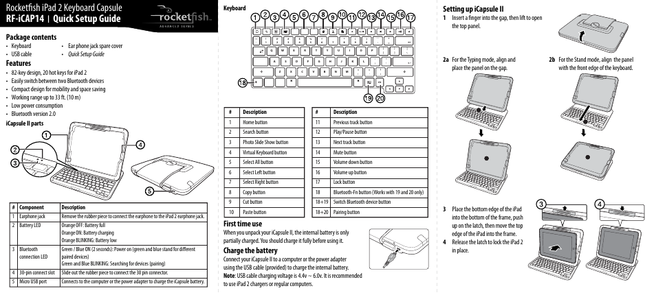 RocketFish RF-ICAP14 User Manual | 2 pages