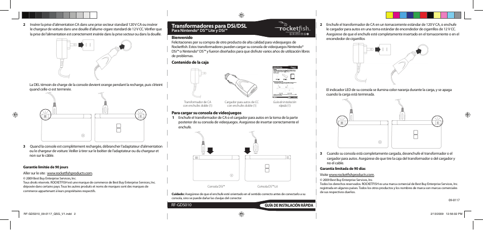 Transformadores para dsi/dsl | RocketFish RF-GDS010 User Manual | Page 2 / 2