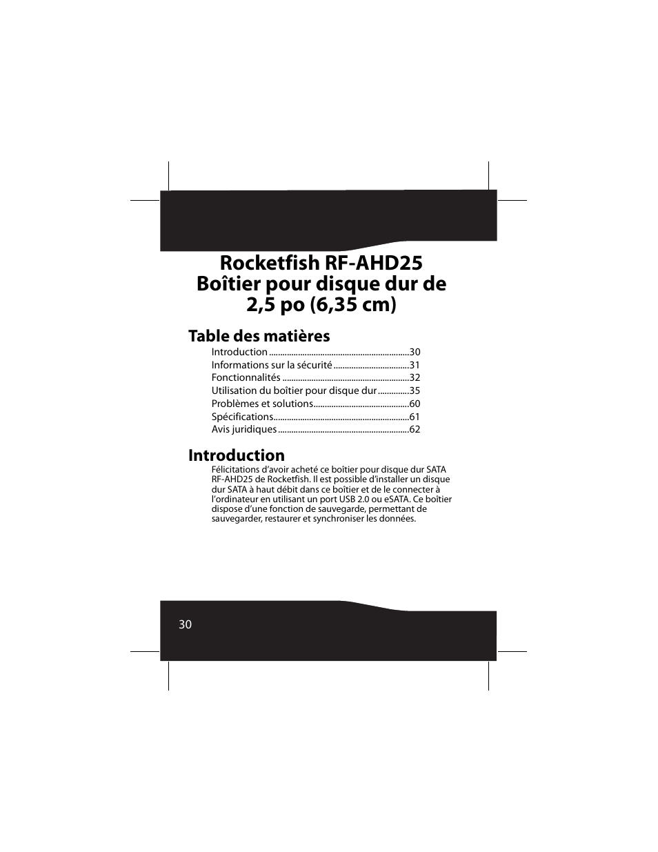 RocketFish RF-AHD25 User Manual | Page 30 / 96