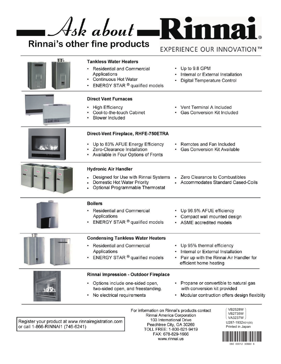 Rinnai RL75E User Manual | Page 60 / 60