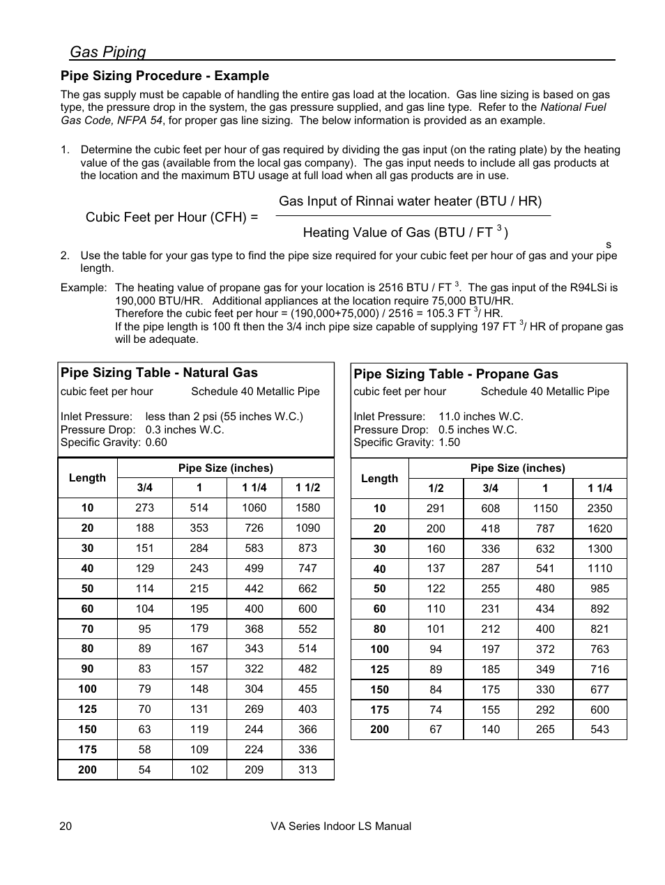 Gas piping | Rinnai REU-VA3237FFU User Manual | Page 20 / 44