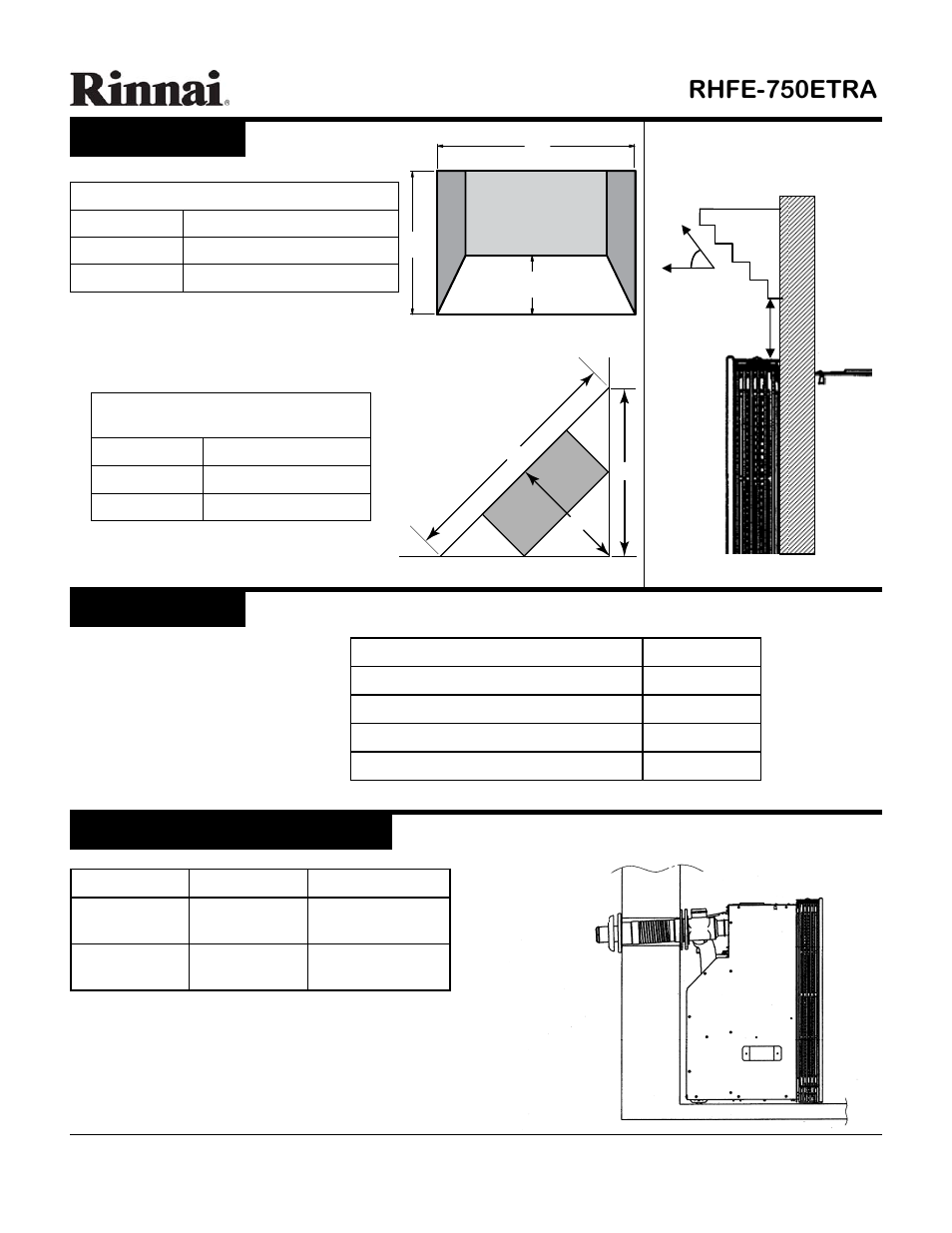 Rhfe-750etra, Wd h | Rinnai RHFE-750ETRA-P User Manual | Page 2 / 3