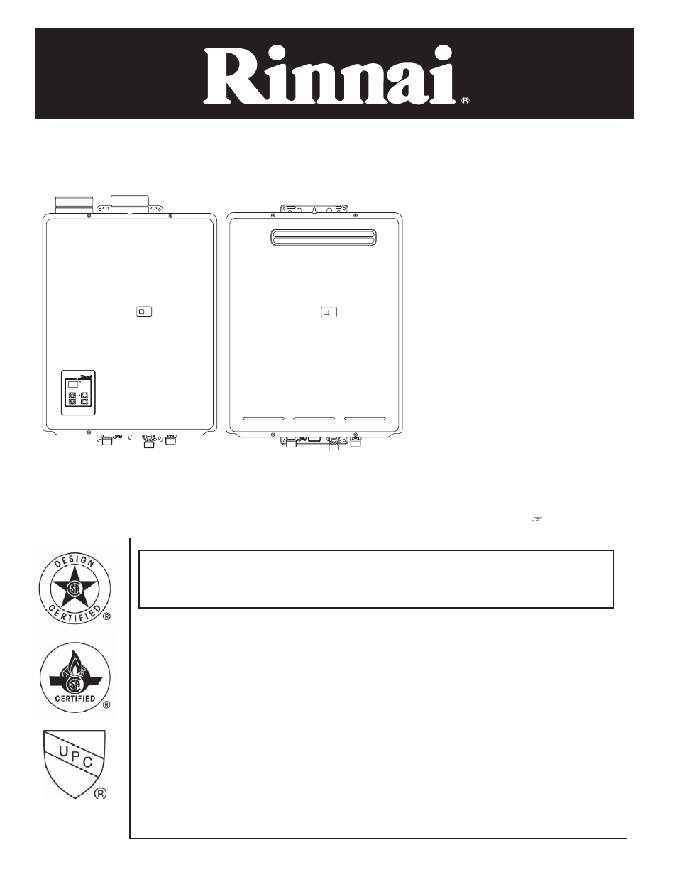 Rinnai V3237FFU User Manual | 52 pages