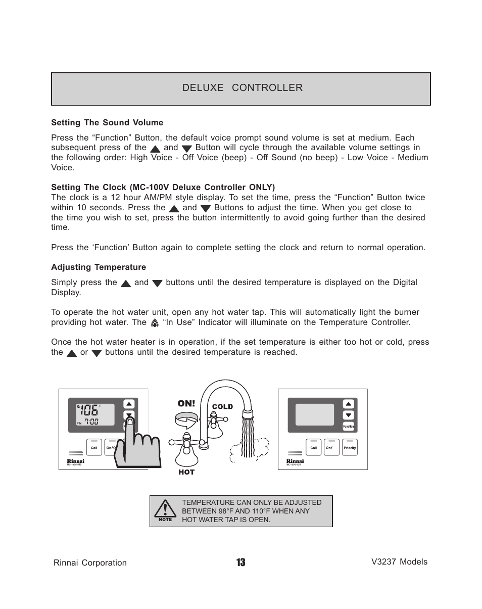 Rinnai V3237FFU User Manual | Page 13 / 52