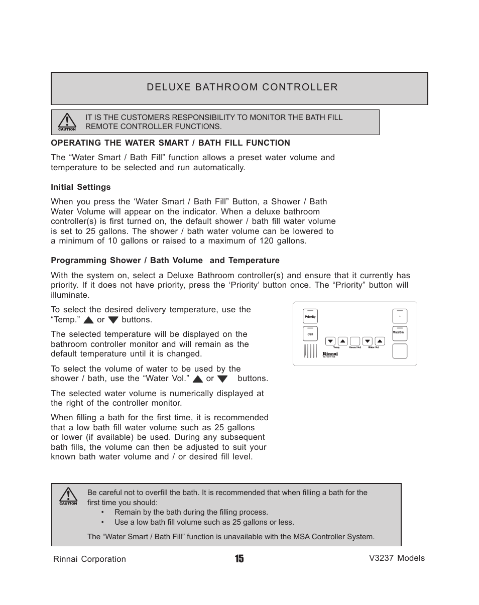 Rinnai V3237FFU User Manual | Page 15 / 52