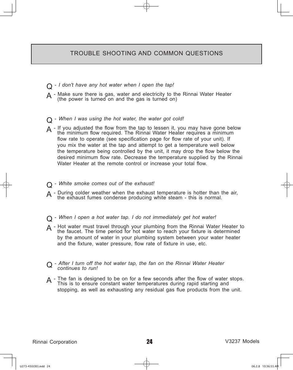 Rinnai V3237FFU User Manual | Page 24 / 52
